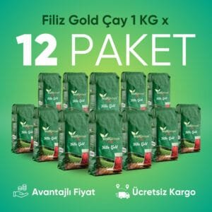 Filiz Gold Çay (12'li Paket) Toplam 12 Kg - Yeşilgiresun Çay.